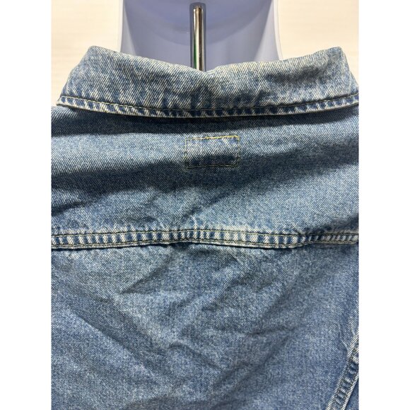 LEE Dungarees Denim Jacket Mens Sz XL USA Sanforized Trucker Vintage Medium Wash - Picture 7 of 9